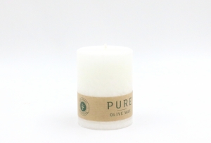 Pillar Candle 9 x Ø 7 cm made from Olive Wax